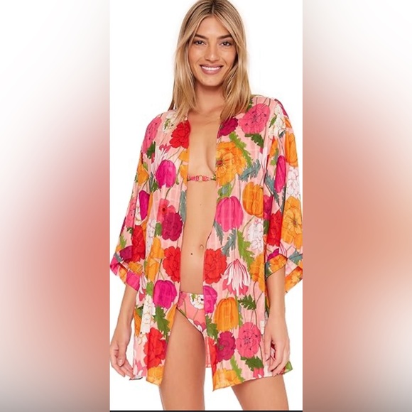 Trina Turk Swim & Spa Collection Other - Trina Turk Size L/XL  NWT. Sunny Bloom Open Front Beach Cover Up (0383)